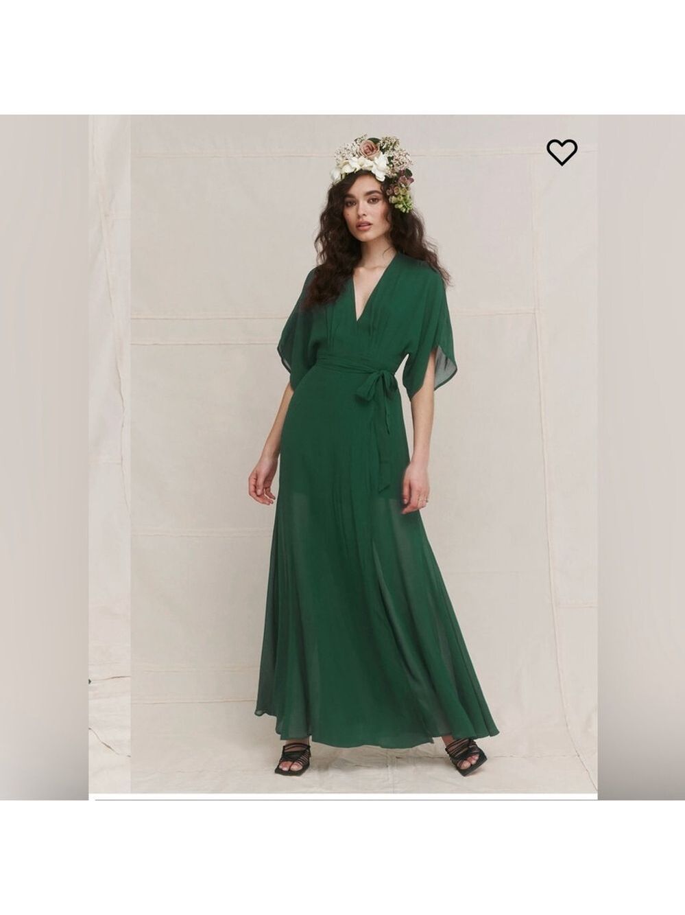 Women's Reformation Emerald Green Winslow Maxi Dress XS - Picture 3 of 8